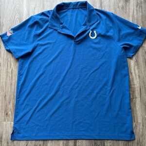 Nike Blue Indianapolis Colts Polo Shirt with White Logo